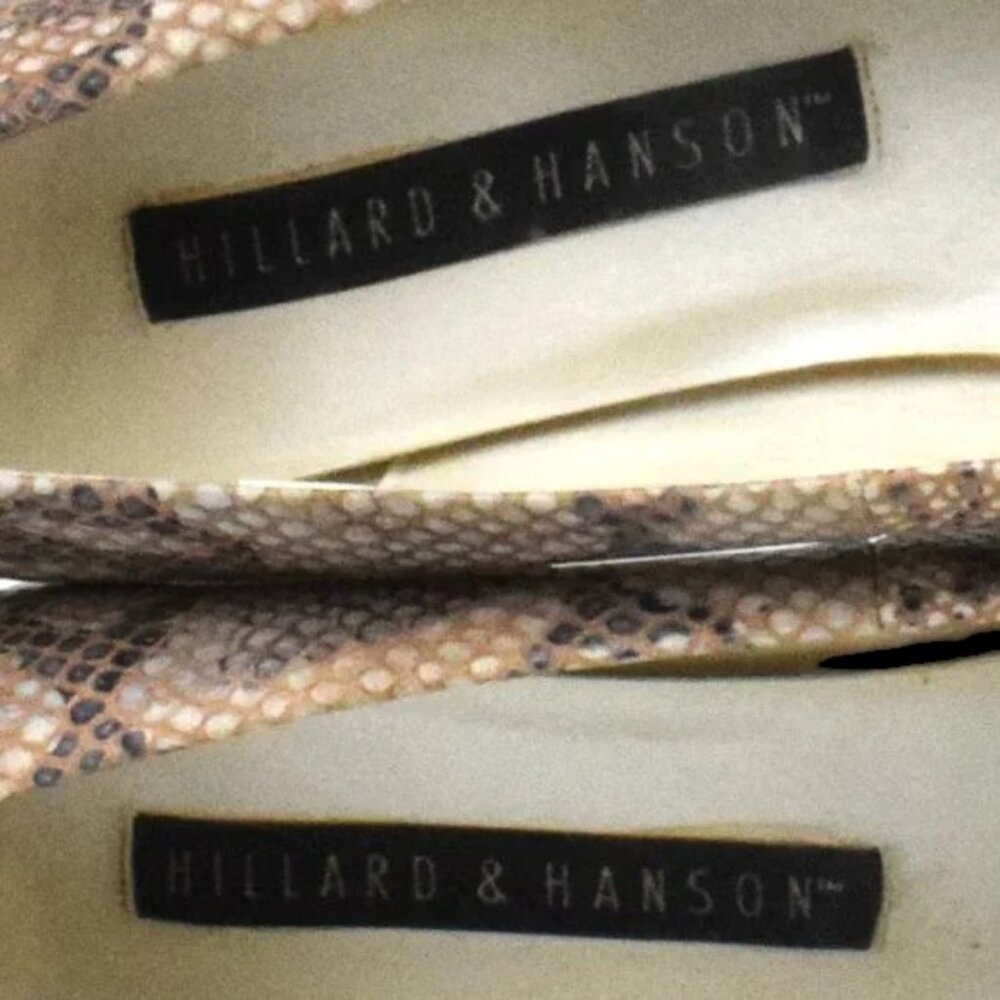 Hillard & Hanson Python Leather Block Heels - image 7